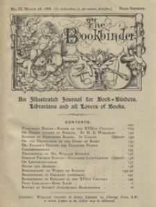 The Bookbinder : an illustrated journal for binders, librarians, and all lovers of books Vol. 1, No 9 (March 28, 1888)