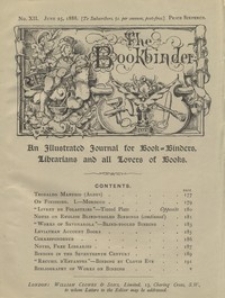 The Bookbinder : an illustrated journal for binders, librarians, and all lovers of books Vol. 1, No 12 (June 25,1888)