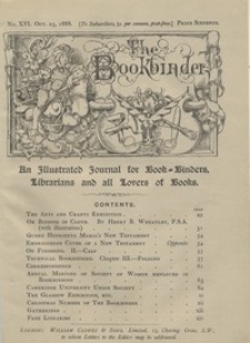 The Bookbinder : an illustrated journal for binders, librarians, and all lovers of books Vol. 2, No 16 (Oct. 25, 1888)