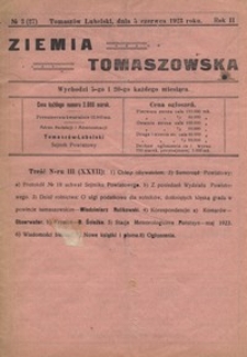 Ziemia Tomaszowska R. 2, Nr 3 (5 czerw. 1923)