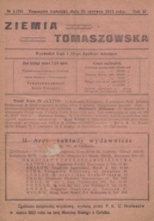 Ziemia Tomaszowska R. 2, Nr 4 (20 czerw. 1923)