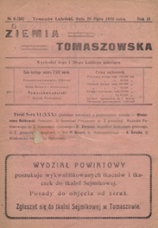 Ziemia Tomaszowska R. 2, Nr 6 (20 lip. 1923)