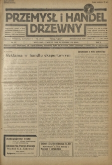 Przemysł i Handel Drzewny / red. Adam Schwarz. R.5, nr 93 (29 sierpnia 1929)