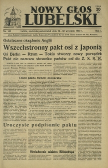 Nowy Głos Lubelski. R. 1, nr 144 (29-30 września 1940)