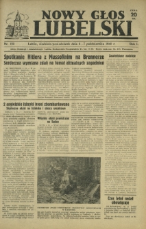 Nowy Głos Lubelski. R. 1, nr 150 (6-7 października 1940)