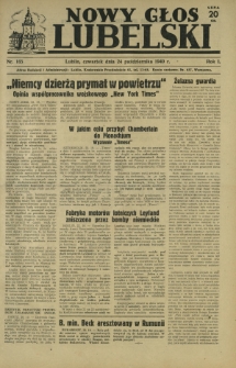 Nowy Głos Lubelski. R. 1, nr 165 (24 października 1940)