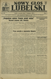 Nowy Głos Lubelski. R. 1, nr 176 (7 listopada1940)