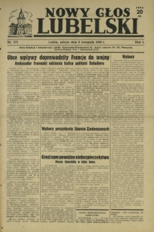 Nowy Głos Lubelski. R. 1, nr 178 (9 listopada 1940)