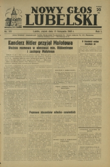Nowy Głos Lubelski. R. 1, nr 183 (15 listopada 1940)