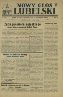 Nowy Głos Lubelski. R. 1, nr 185 (17-18 listopada 1940)