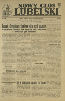 Nowy Głos Lubelski. R. 1, nr 192 (26 listopada 1940)