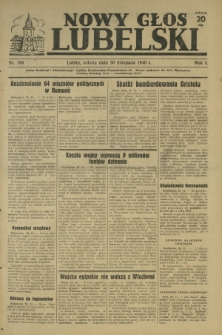 Nowy Głos Lubelski. R. 1, nr 196 (30 listopada 1940)