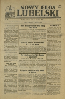 Nowy Głos Lubelski. R. 1, nr 214 (21 grudnia 1940)