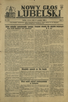 Nowy Głos Lubelski. R. 1, nr 218 (31 grudnia 1940)