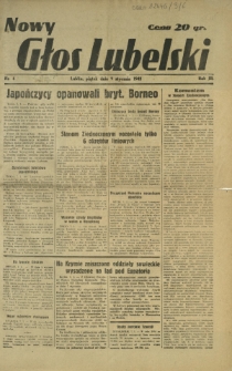 Nowy Głos Lubelski. R. 3, nr 6 (9 stycznia 1942)