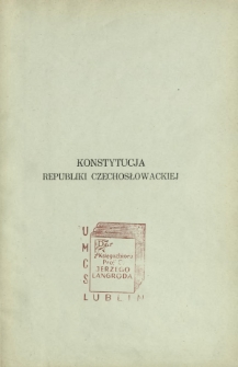 Konstytucja Republiki Czechosłowackiej