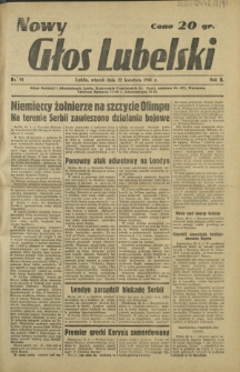 Nowy Głos Lubelski. R. 2, nr 91 (22 kwietnia 1941)