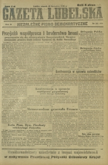 Gazeta Lubelska : niezależne pismo demokratyczne. R. 2, nr 111=420 (23 kwiecień 1946)