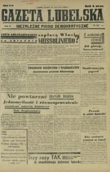 Gazeta Lubelska : niezależne pismo demokratyczne. R. 2, nr 167=476 (19 czerwiec 1946)