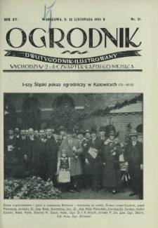 Ogrodnik : dwutygodnik ilustrowany. R. 15, nr 21 (12 listopada 1925)