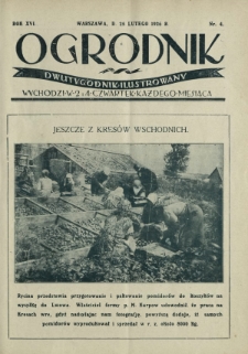 Ogrodnik : dwutygodnik ilustrowany. R. 16, nr 4 (25 lutego 1926)