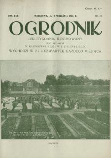 Ogrodnik : dwutygodnik ilustrowany. R. 16, nr 17 (9 września1926)