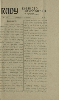 Rady Rolniczo-Gospodarskie : dodatek do "Ogrodnika" / pod red. W. J. Zielińskiego. 1927, nr 16