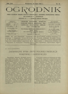 Ogrodnik : pismo dwutygodniowe ilustrowane obejmujące wszystkie działy ogrodnictwa / pod red. W. J. Zielińskiego. R. 21, nr 14 (23 lipca 1931)