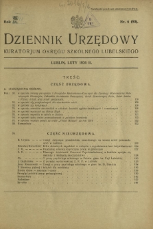 Dziennik Urzędowy Kuratorjum Okręgu Szkolnego Lubelskiego R. 8, nr 6 (80) luty 1936