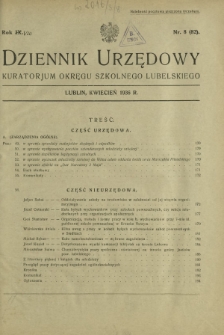 Dziennik Urzędowy Kuratorjum Okręgu Szkolnego Lubelskiego R. 8, nr 8 (82) kwiecień 1936