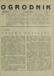 Ogrodnik / red. Stefan Skawiński. R. 27, nr 5 (1 marca 1937)