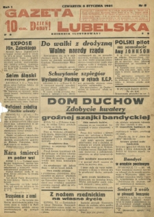 Gazeta Lubelska : dziennik ilustrowany : dzień dobry! R. 1, nr 5 (8 stycznia 1931)