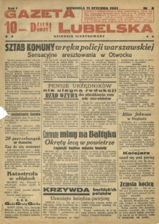 Gazeta Lubelska : dziennik ilustrowany : dzień dobry! R. 1, nr 8 (11 stycznia 1931)