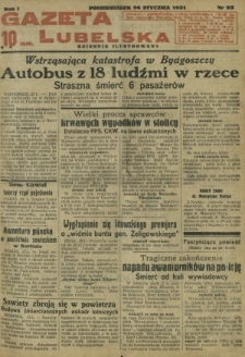 Gazeta Lubelska : dziennik ilustrowany. R. 1, nr 23 (26 stycznia 1931)