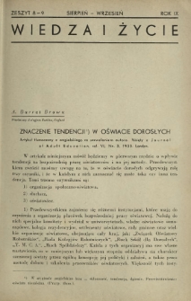 Wiedza i Życie R. 9, z. 8/9 (sierpień/wrzesień) 1934