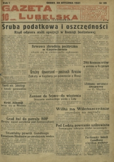Gazeta Lubelska : dziennik ilustrowany. R. 1, nr 25 (28 stycznia 1931)
