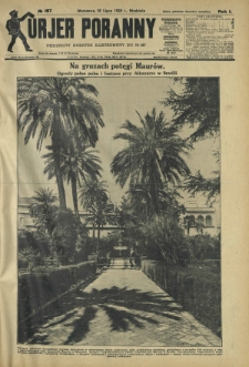 Kurjer Poranny : niedzielny dodatek ilustrowany do R. 50, No 197 (18 lipca 1926)