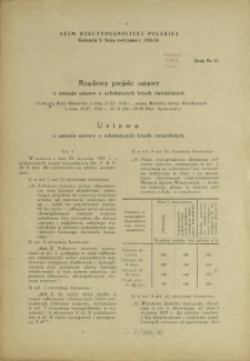 Rządowy projekt ustawy o ochotniczych lotach ćwiczebnych. Druk Nr 31