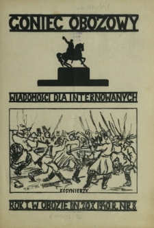 Goniec Obozowy : wiadomości dla internowanych R. 1, Nr 8 (20 października 1940)