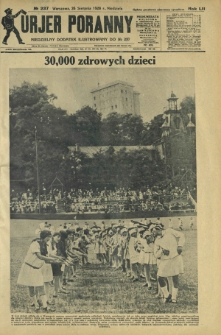 Kurjer Poranny : niedzielny dodatek ilustrowany do R.52, No 237 (26 sierpnia 1928)