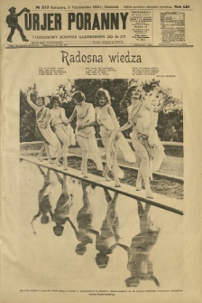 Kurjer Poranny : tygodniowy dodatek ilustrowany do R. 53, No 277 (6 października 1929)