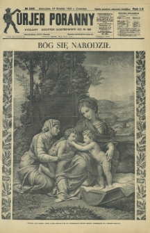Kurjer Poranny : tygodniowy dodatek ilustrowany do R. 55, No 356 (24 grudnia 1931)