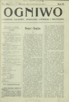 Ogniwo : tygodnik naukowy, społeczny, literacki i polityczny. R. 2, Nr 42 (2/15 października 1904)