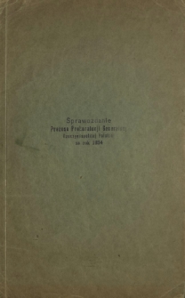 Sprawozdanie Prezesa Prokuratorii Generalnej Rzeczypospolitej Polskiej za Rok 1934