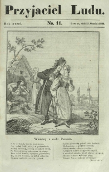 Przyjaciel Ludu : czyli tygodnik potrzebnych i pożytecznych wiadomości. R. 3, No 11 (17 września 1836)