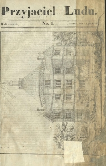 Przyjaciel Ludu : czyli tygodnik potrzebnych i pożytecznych wiadomości. R. 3, No 1 (2 lipca 1836)