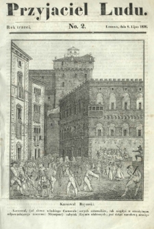 Przyjaciel Ludu : czyli tygodnik potrzebnych i pożytecznych wiadomości. R. 3, No 2 (9 lipca 1836)