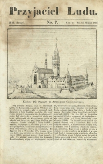 Przyjaciel Ludu : czyli tygodnik potrzebnych i pożytecznych wiadomości. R. 2, No 7 (15 sierpnia 1835)