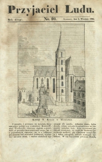 Przyjaciel Ludu : czyli tygodnik potrzebnych i pożytecznych wiadomości. R. 2, No 10 (5 września 1835)