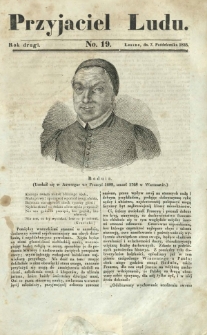 Przyjaciel Ludu : czyli tygodnik potrzebnych i pożytecznych wiadomości. R. 2, No 19 (7 października [i. e. listopada] 1835)